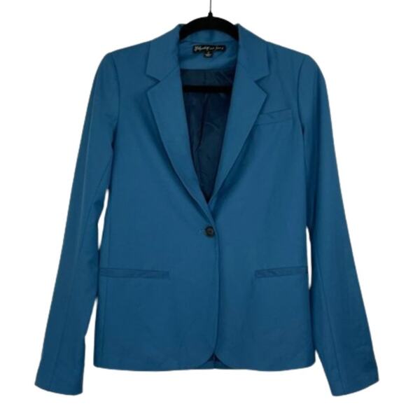 Elizabeth & James teal blue single breasted blazer women's size 0 - Picture 1 of 12